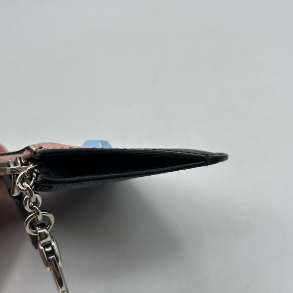 FENDI Vitello Elite Century Hypnoteyes Studded Coin Pouch Key Case Bubblegum - Picture 6 of 10